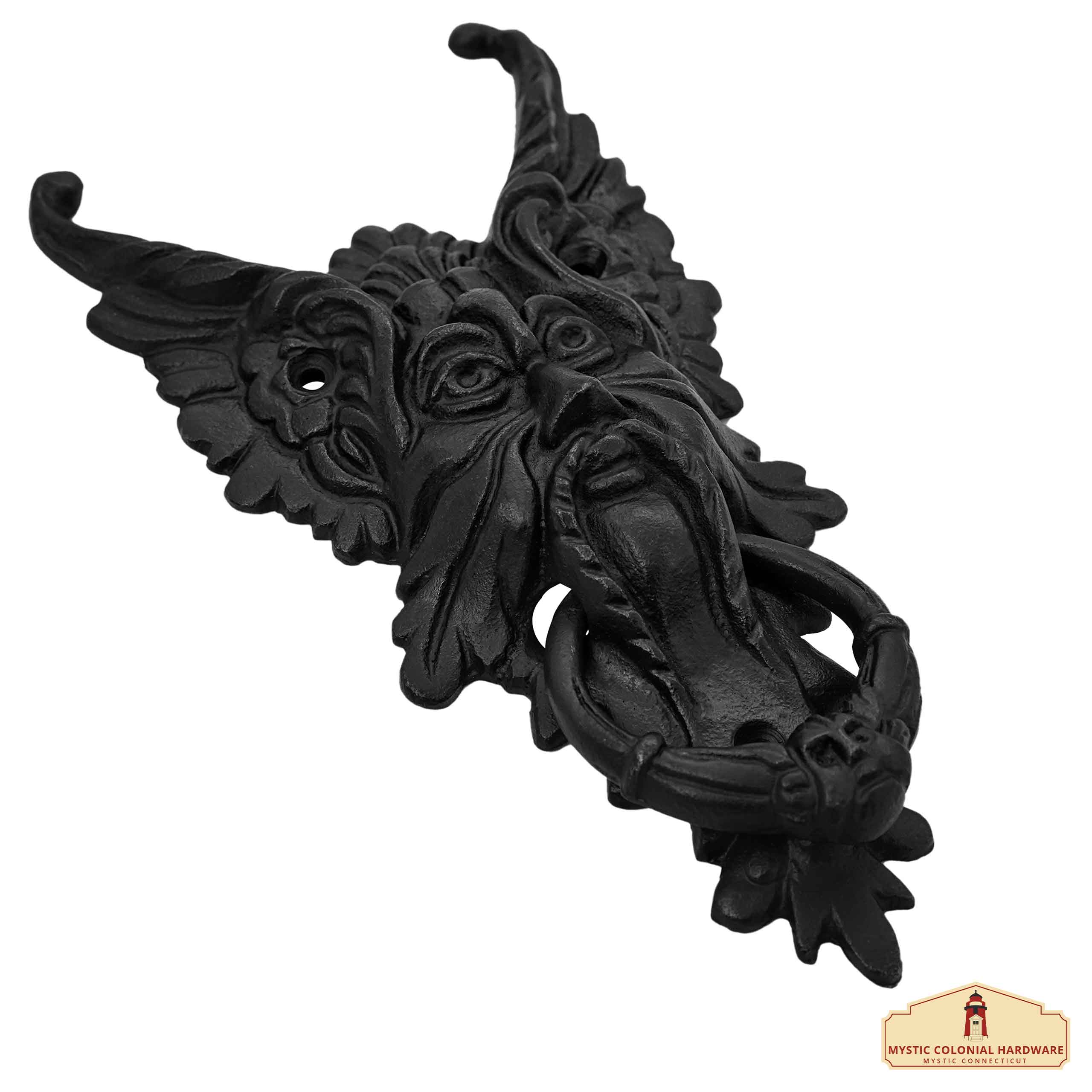 Mystic Colonial Hardware Oberon battiporta 21x9,5 cm nero esterno