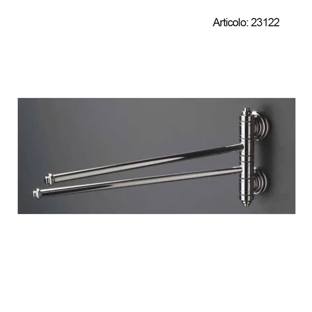 Spinardi porta salviette 2 aste ottone cromato