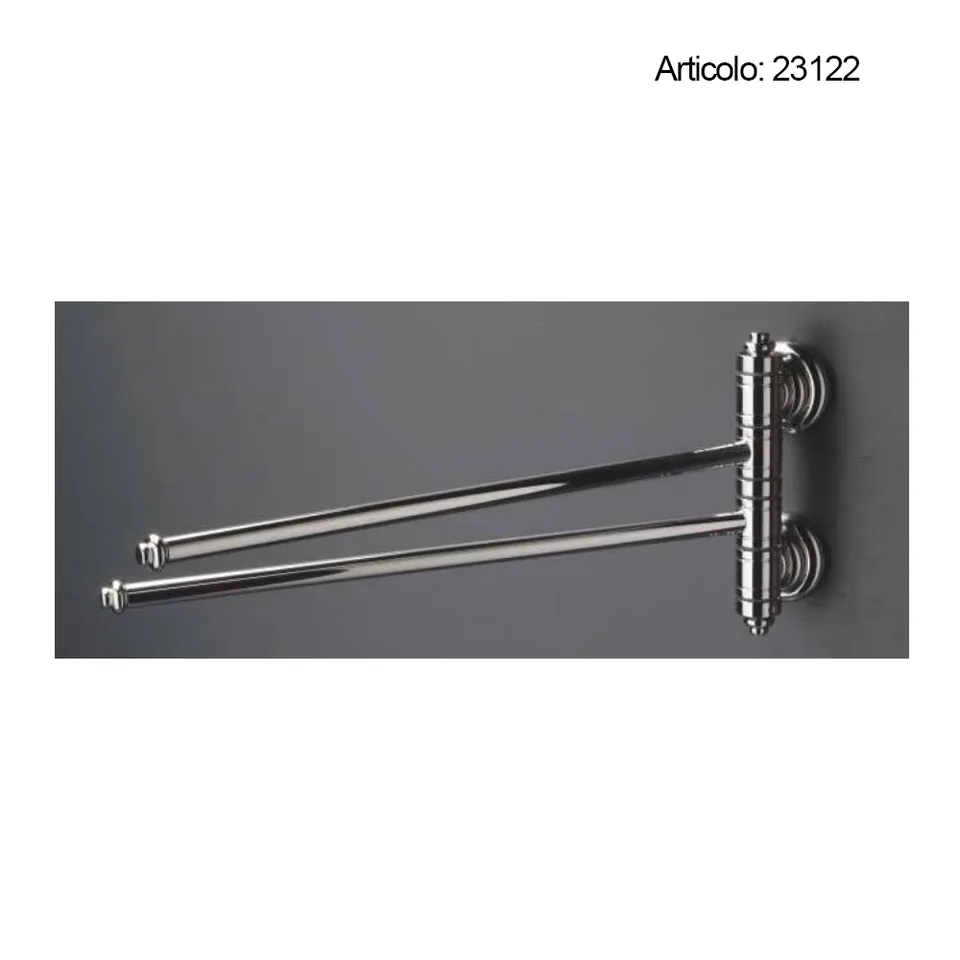 Spinardi porta salviette 2 aste ottone cromato