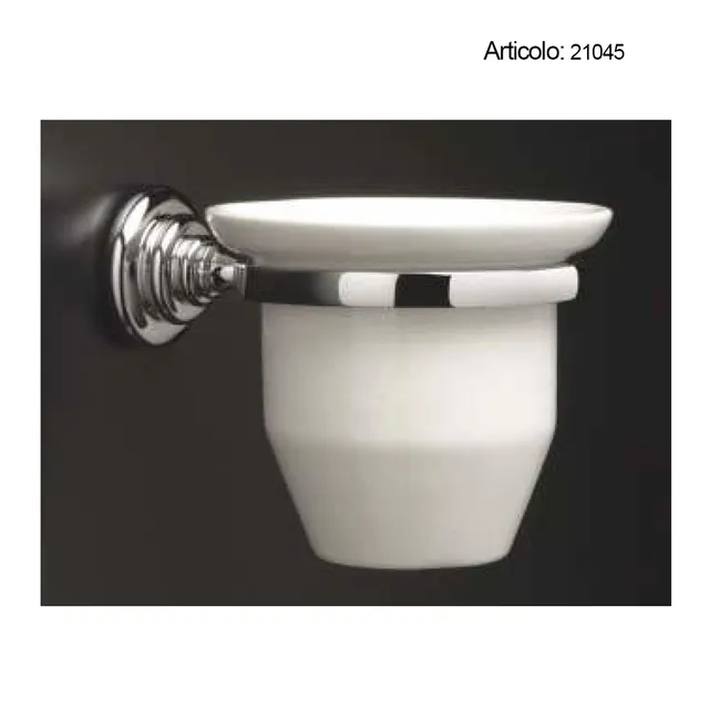 Spinardi Portaspazzolini bagno cristallo ottone