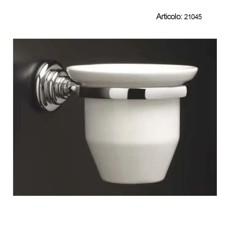 Spinardi portaspazzolini bagno ottone cristallo