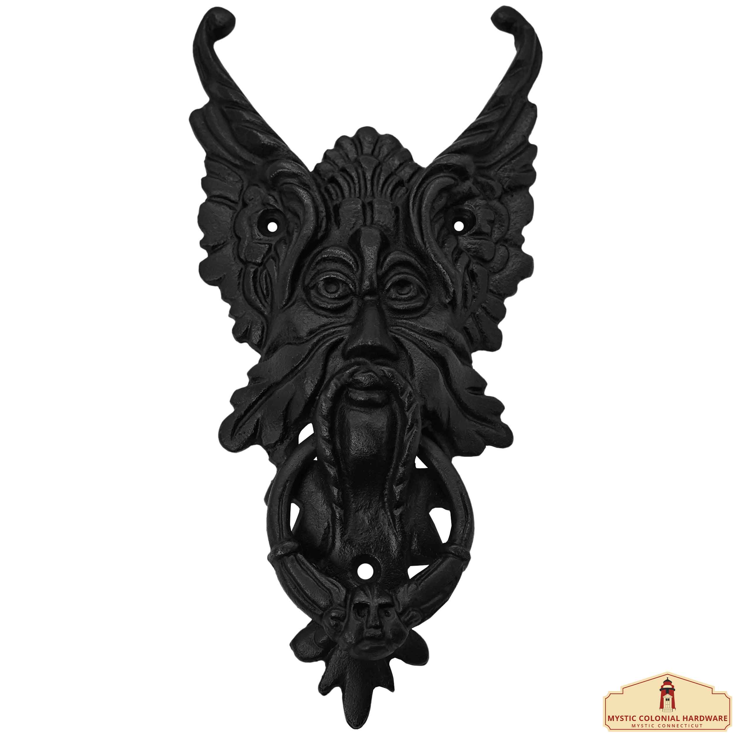 Mystic Colonial Hardware Oberon battiporta 21x9,5 cm nero esterno
