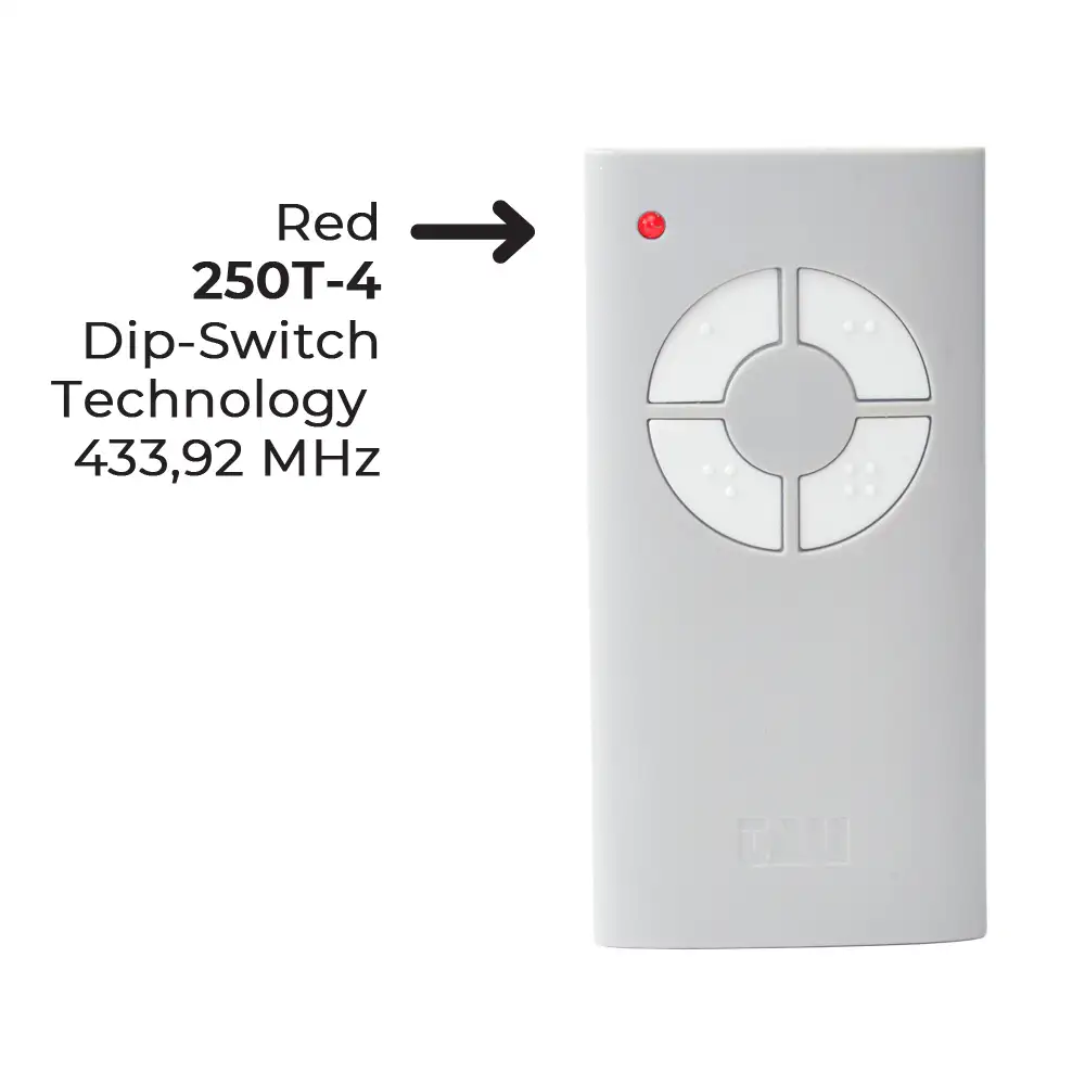 TAU Serie T-4 telecomando 4 canali 433 MHz rolling code