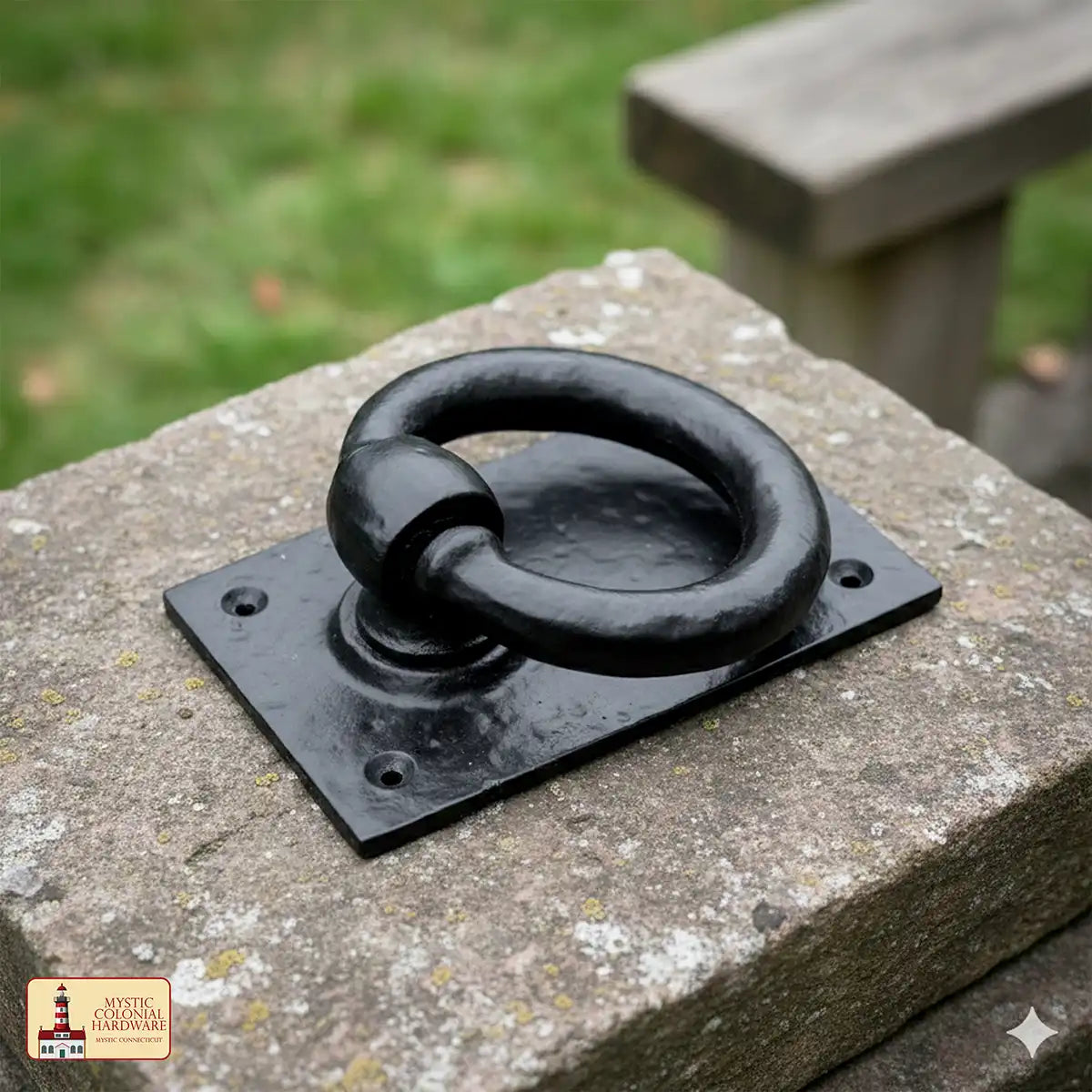 Mystic Colonial Iron Ring battente porta ferro battuto nero