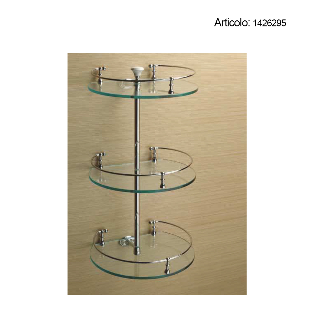 Spinardi Sissi Mensola Bagno Cromo Finale Bianco