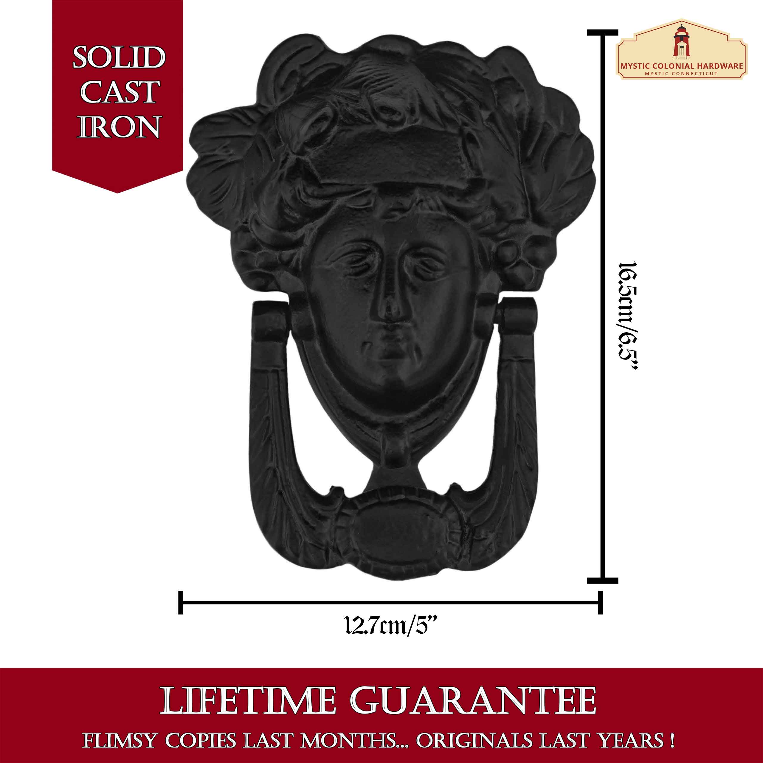 Mystic Colonial Hardware Battiporta Atena Ferro 16,5x12,7 cm