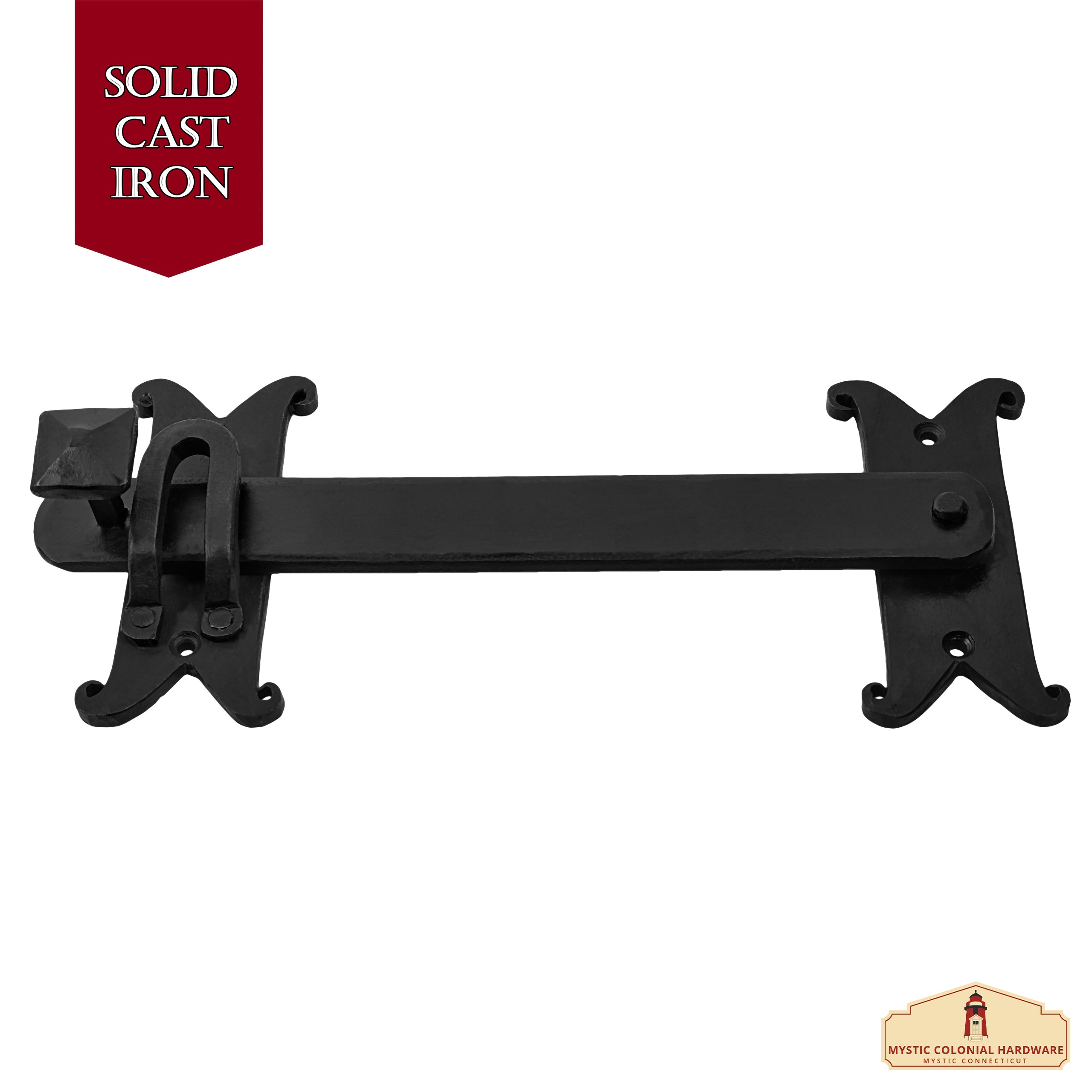 Mystic Colonial Catenaccio Cancello 27 cm Ferro Nero