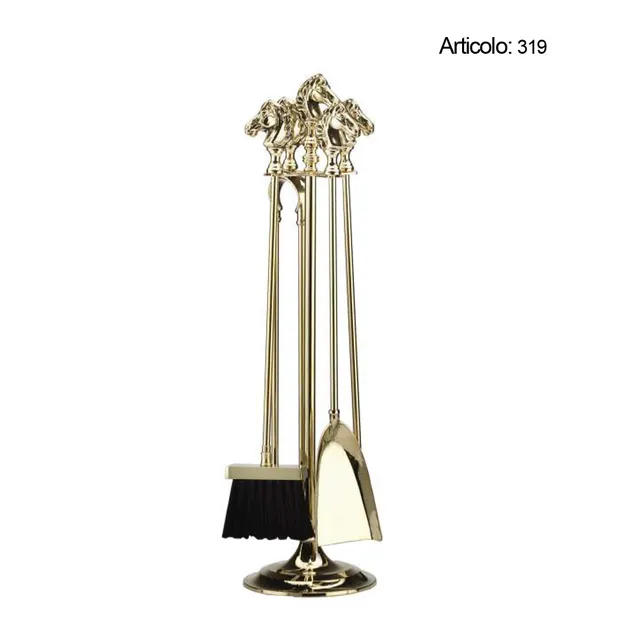 Spinardi 319 cavallo per camino in ottone H 690 mm