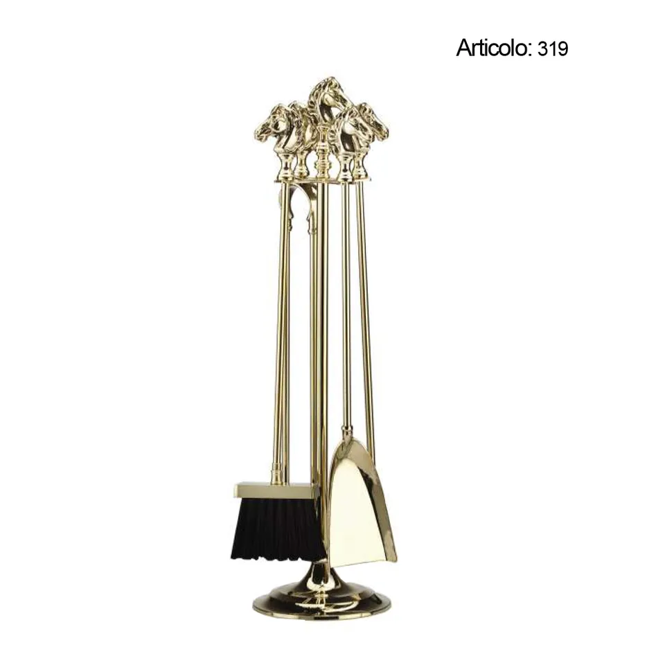 Spinardi 319 cavallo per camino in ottone H 690 mm