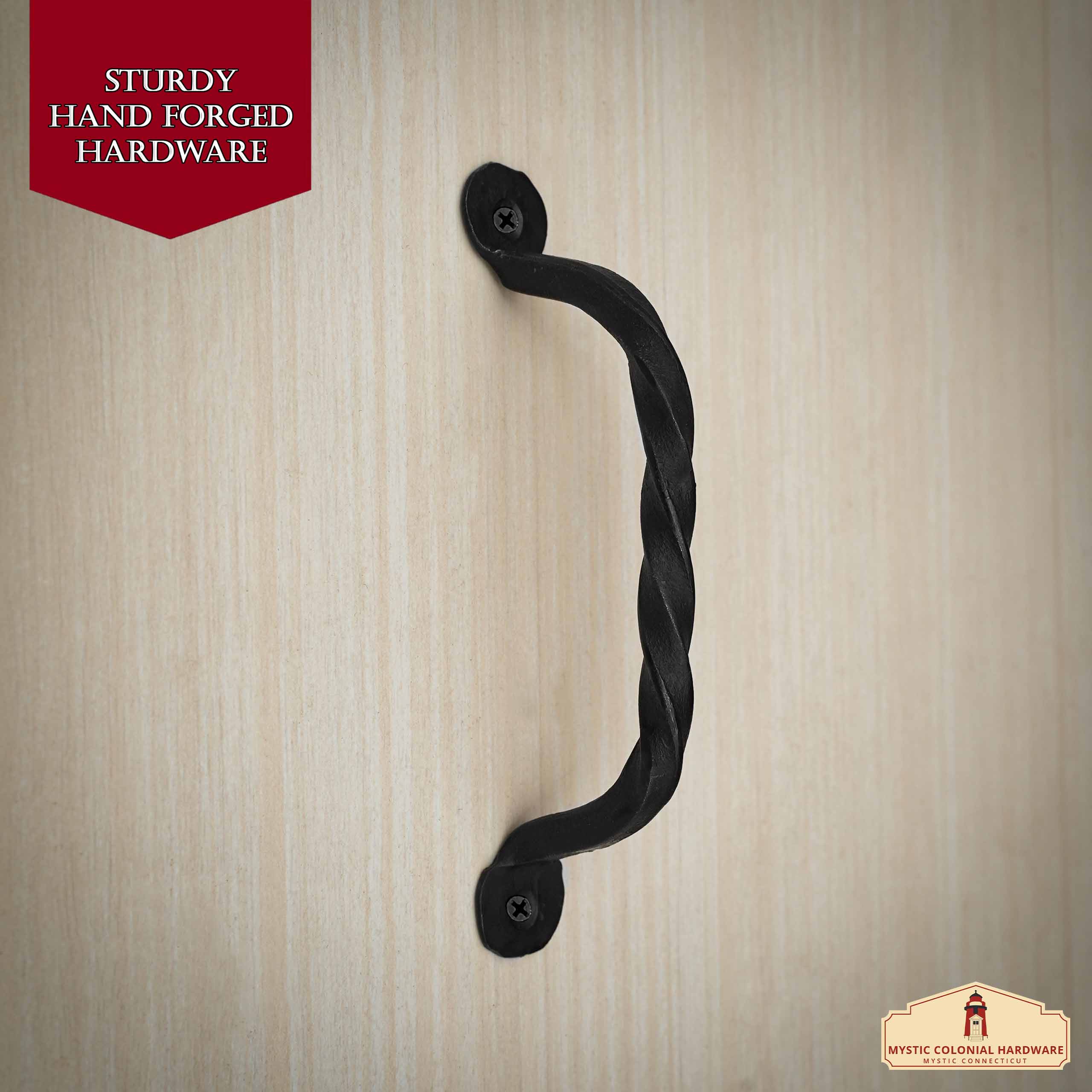 Mystic Colonial Maniglia Porta 16,5 cm Set 2 Pezzi Ferro