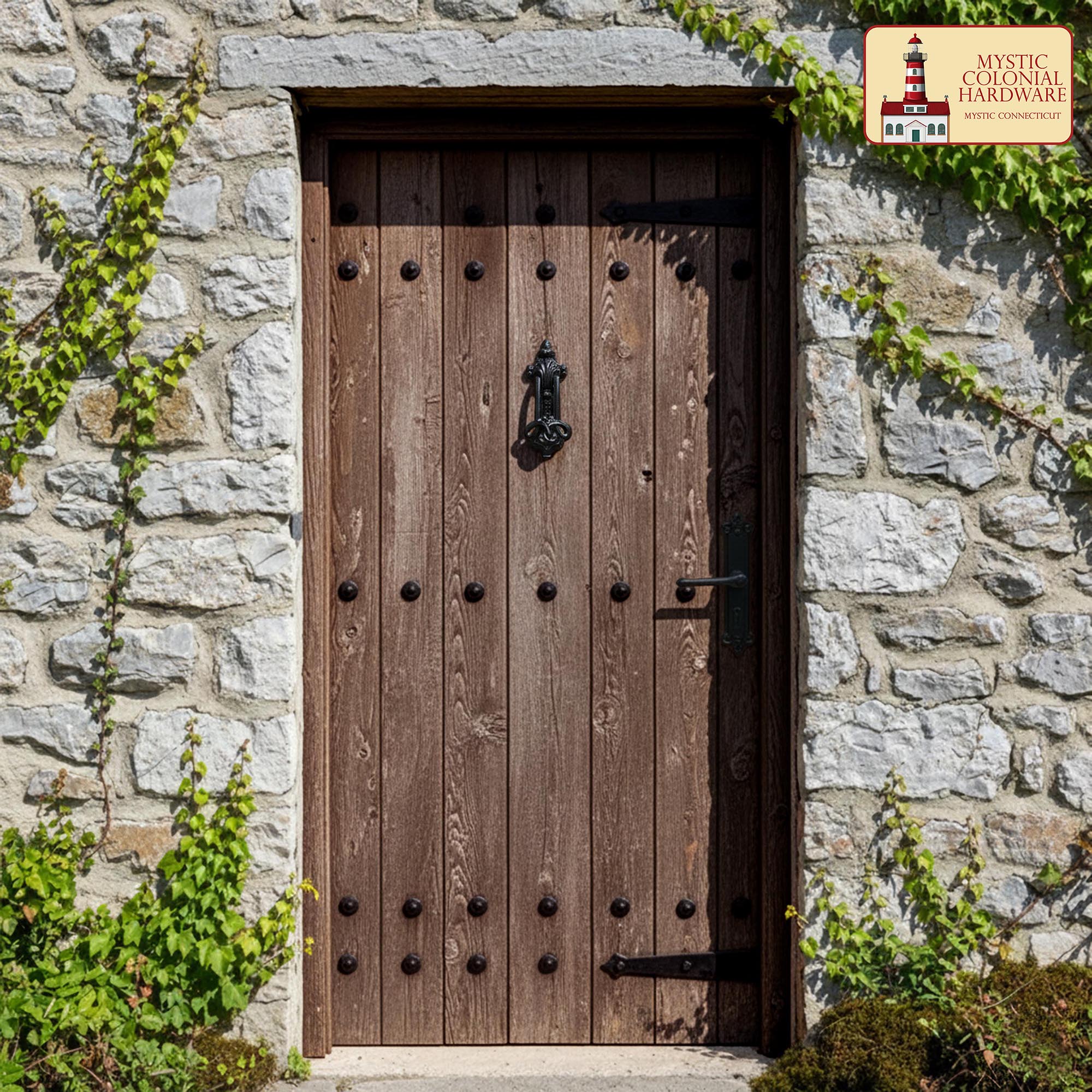 Mystic Colonial Hardware Gothic battente porta ferro nero 20 cm