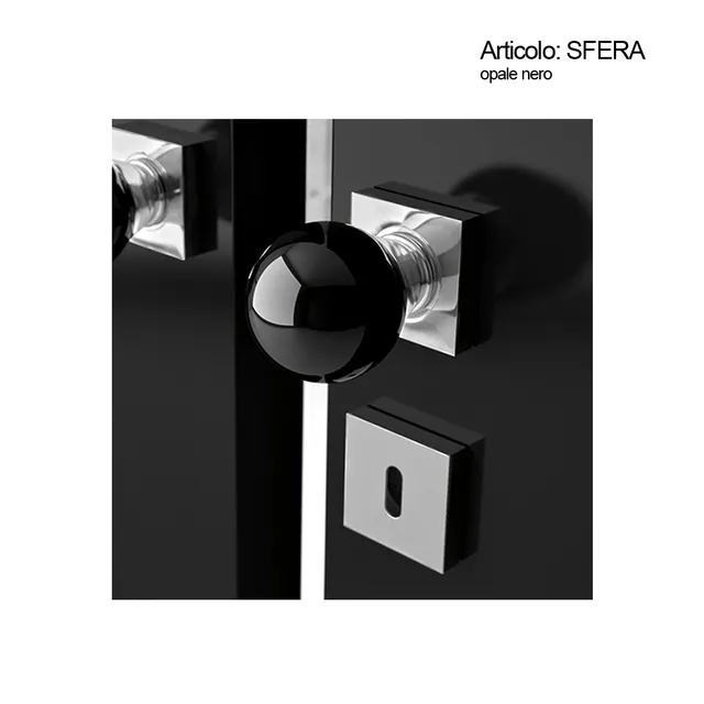 Spinardi AREFS opale nero pomoli porta vetro coppia
