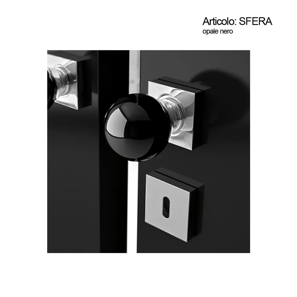 Spinardi AREFS opale nero pomoli porta vetro coppia