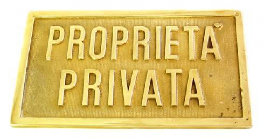 Spinardi U9004 targa proprietà privata in ottone