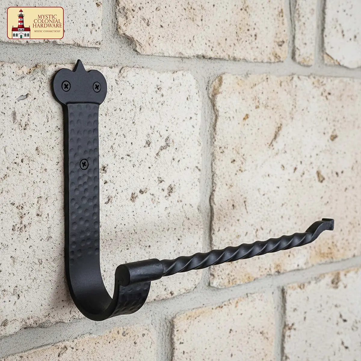 Mystic Colonial Hardware porta carta parete ferro battuto nero