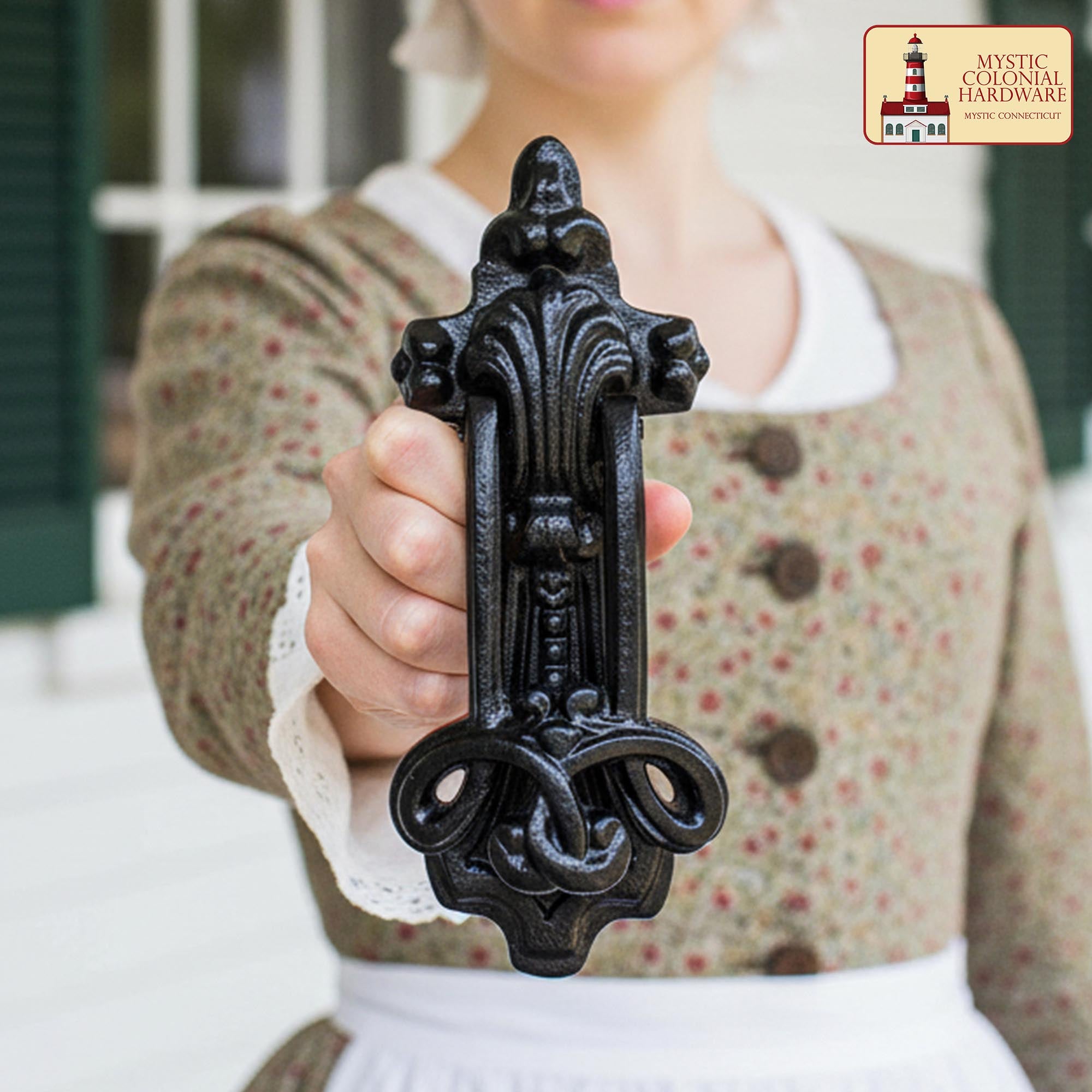 Mystic Colonial Hardware Gothic battente porta ferro nero 20 cm