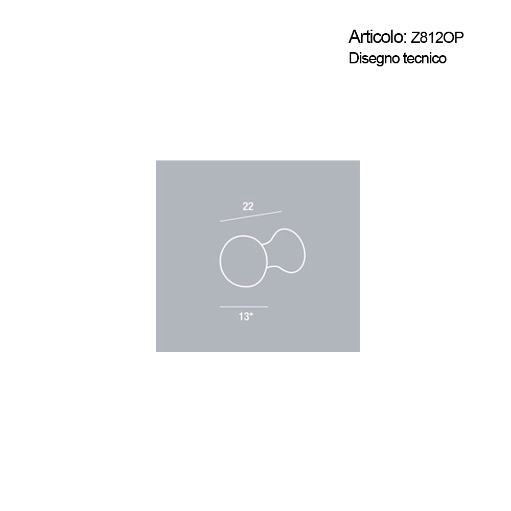 Spinardi Z812OP pomolo mobile cromato lucido