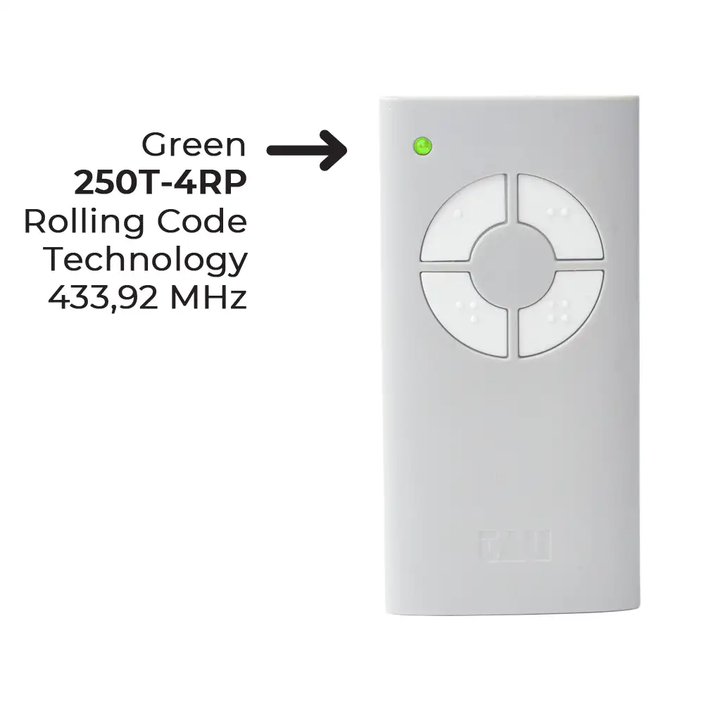 TAU Serie T-4 telecomando 4 canali 433 MHz rolling code