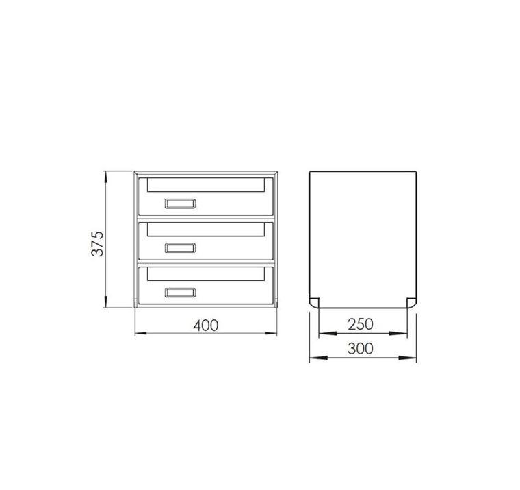 Silmec SC Classic SC6 casellario da 3 cassette esterno