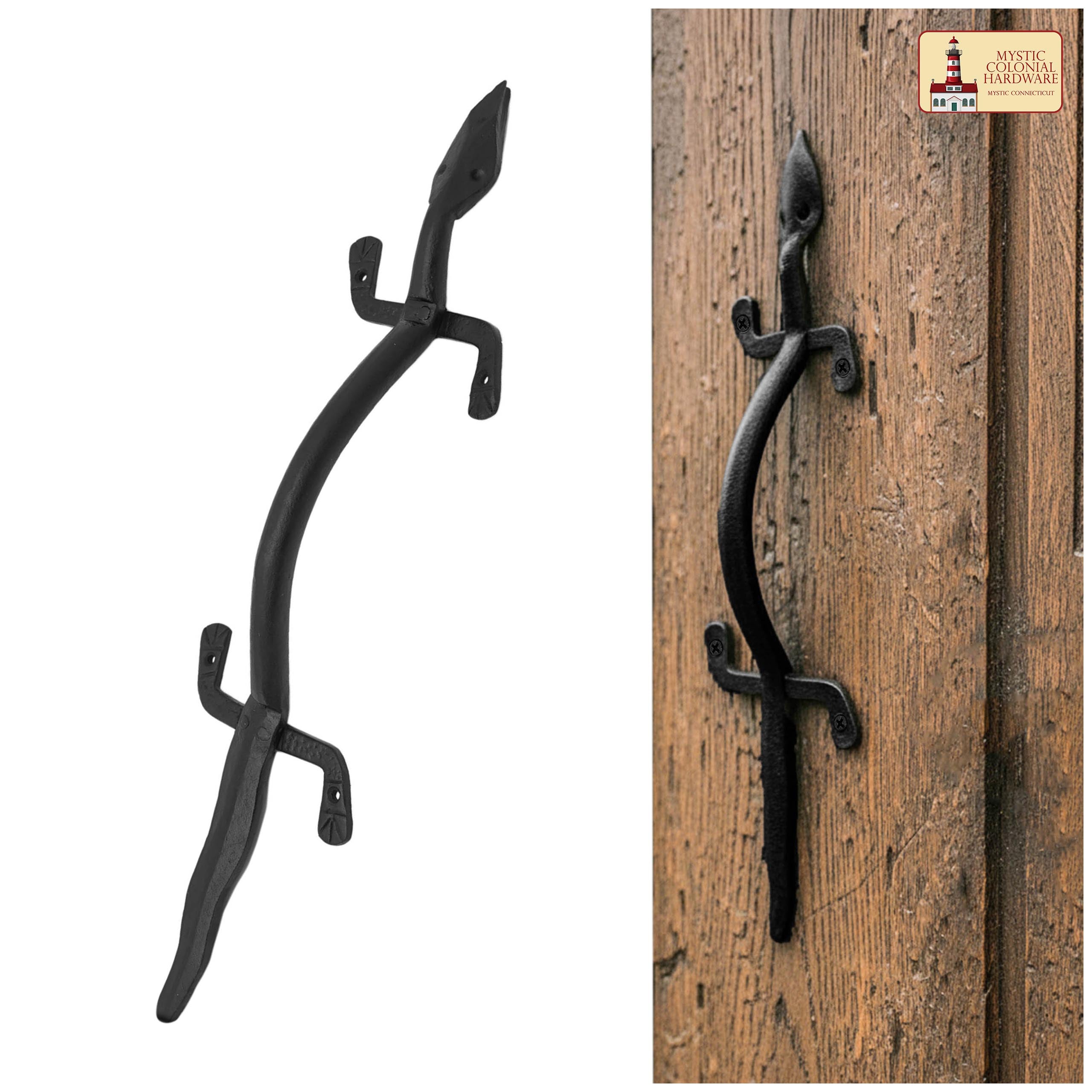 Mystic Colonial Hardware Lizard 52,5 cm maniglione ferro battuto nero