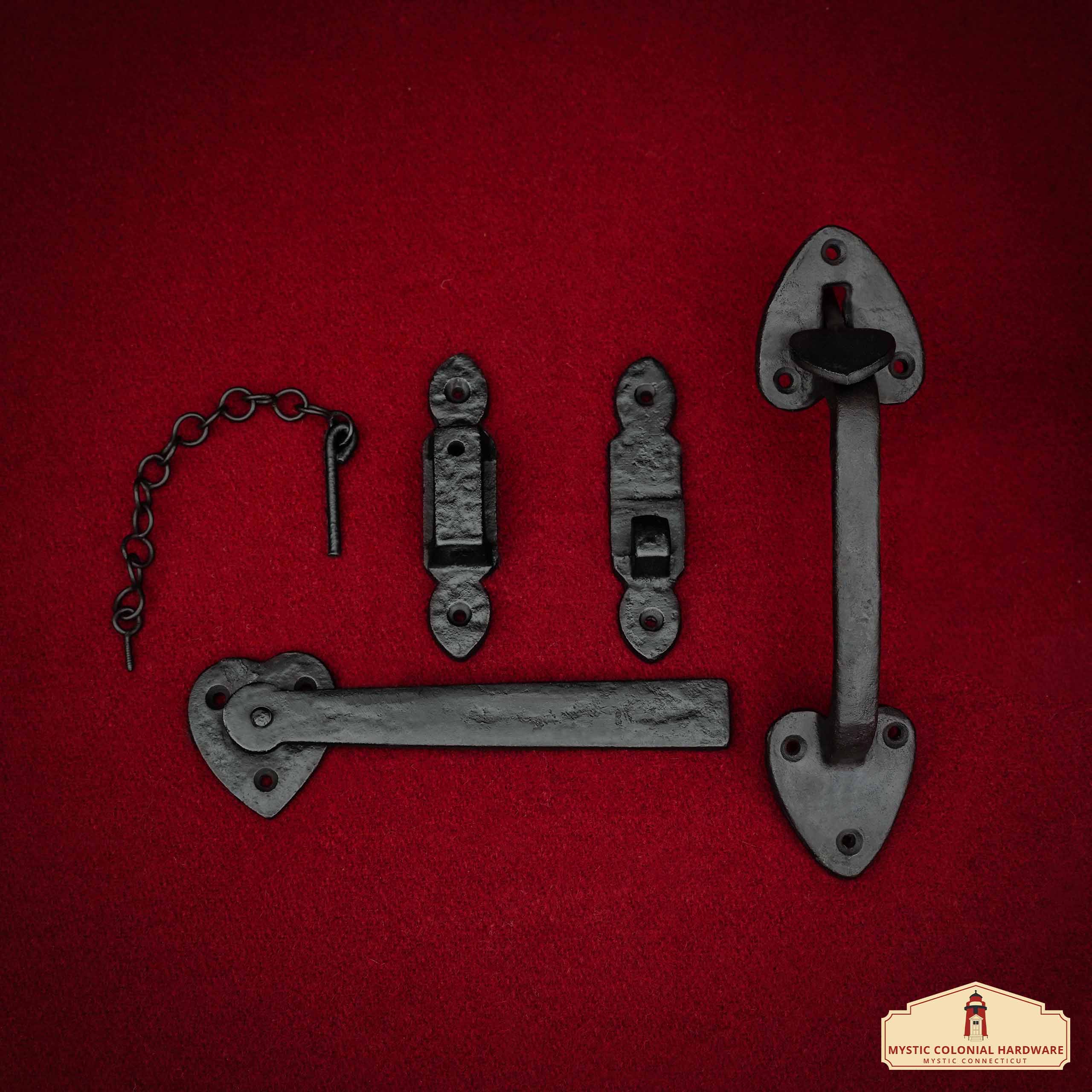 Mystic Colonial Hardware Saliscendi 19,5 cm Maniglia Ferro Battuto