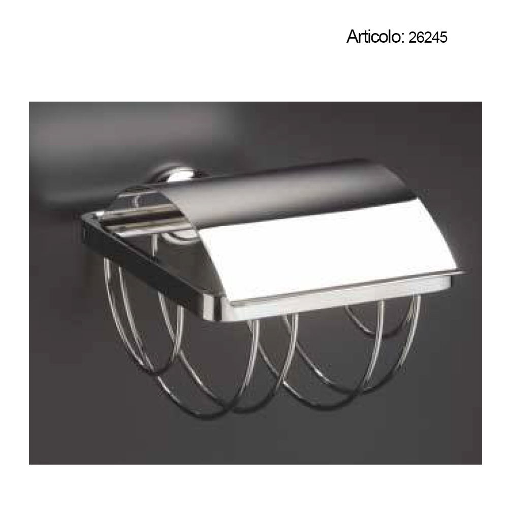 Spinardi portarotolo bagno ottone e cristallo
