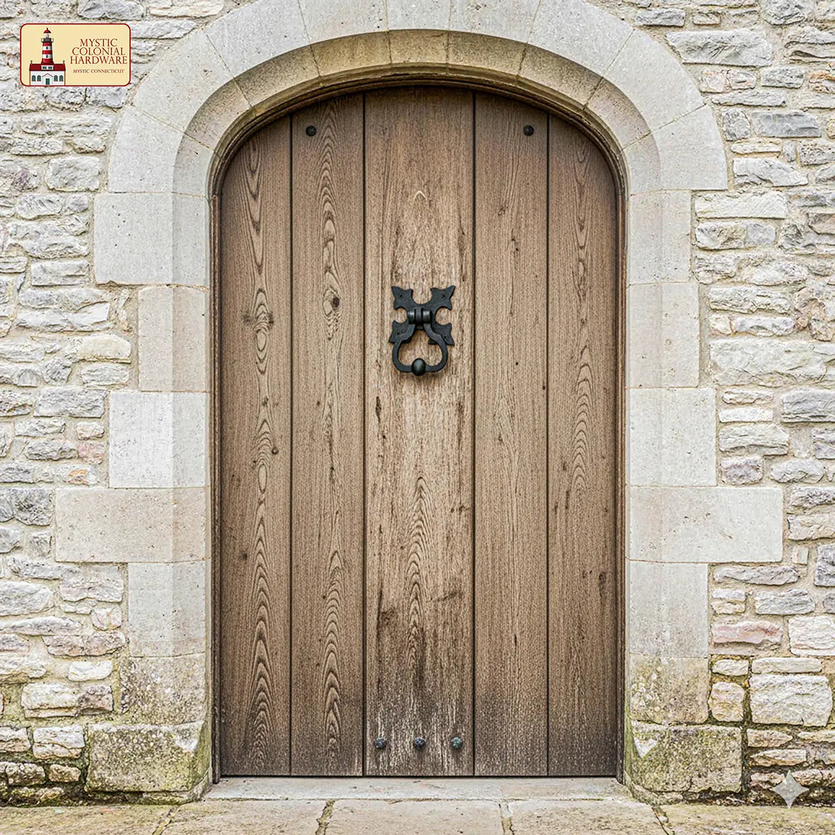 Mystic Colonial Hardware Gothic battente porta ferro battuto nero