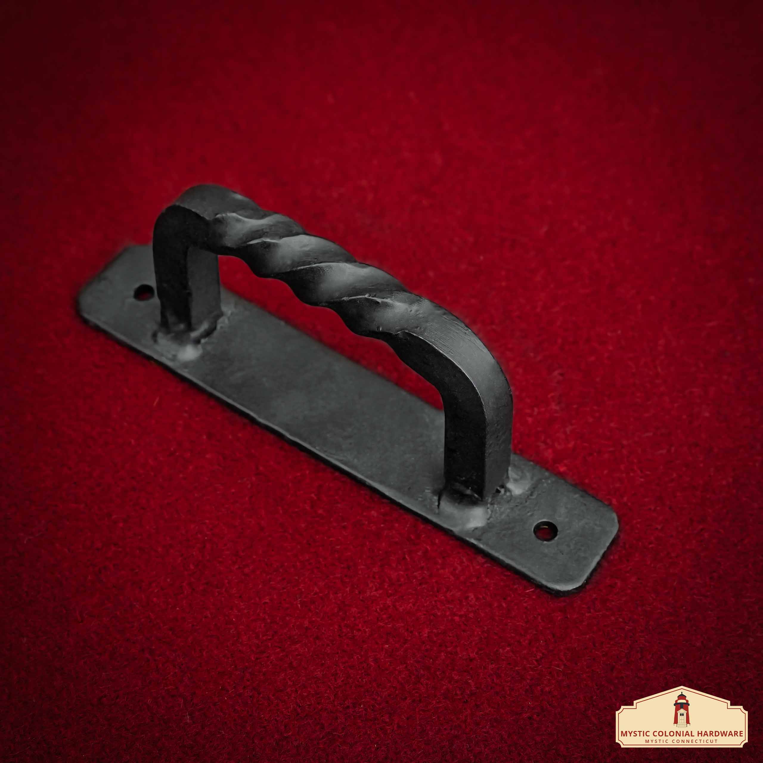 Mystic Colonial Maniglia Porta Ferro Battuto 13 cm Nera
