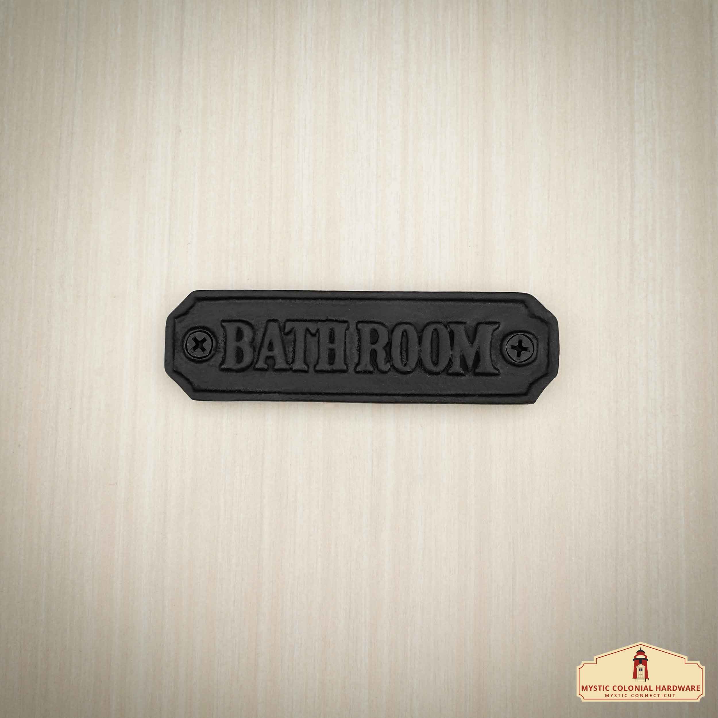 Mystic Colonial Hardware Bathroom 11,5 cm targa bagno ghisa nera