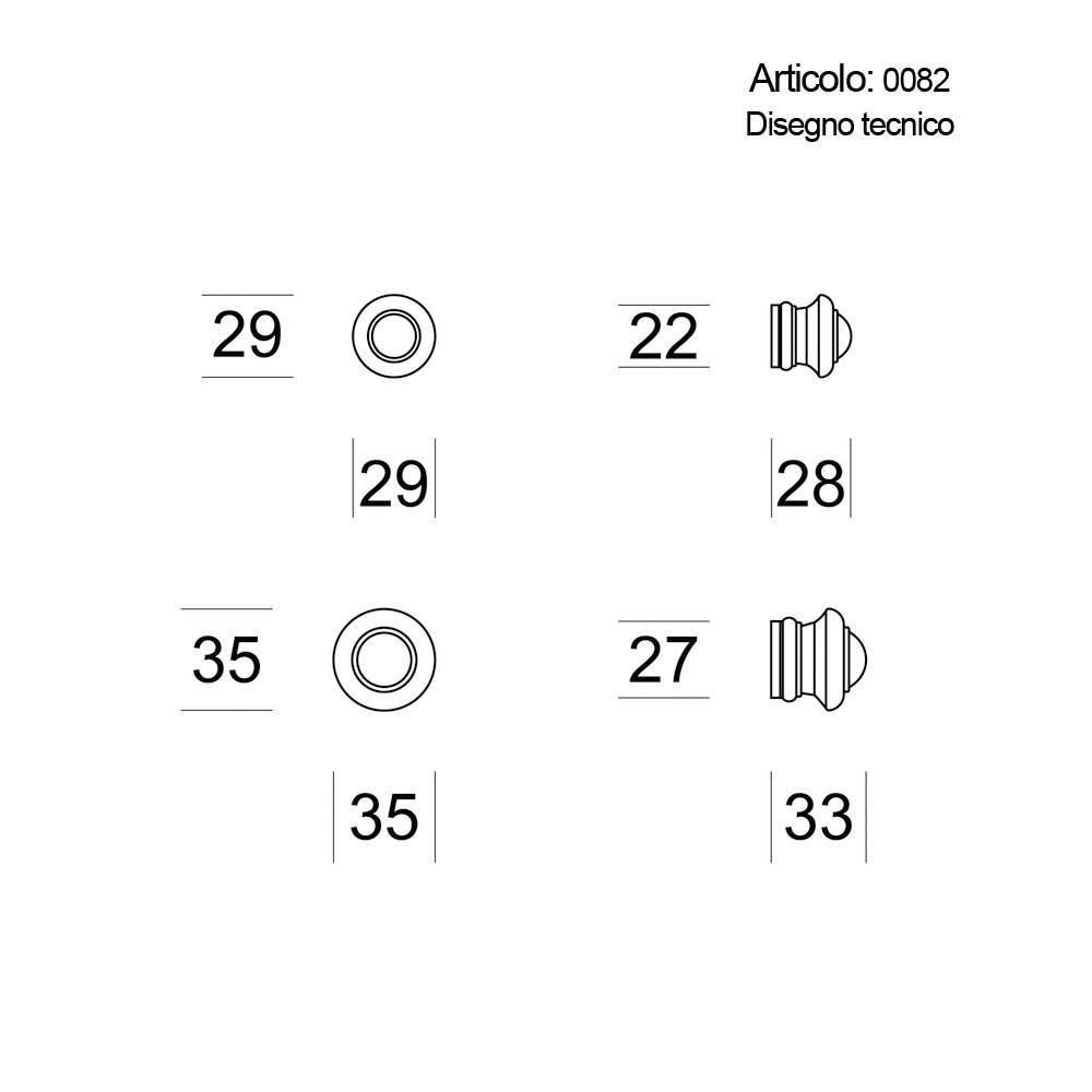 Spinardi 82 pomolo per mobili finiture varie