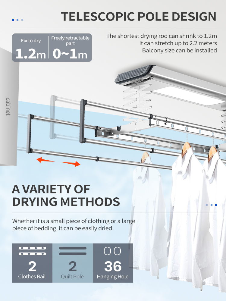 TopStrong X35 stendibiancheria elettrico smart da soffitto