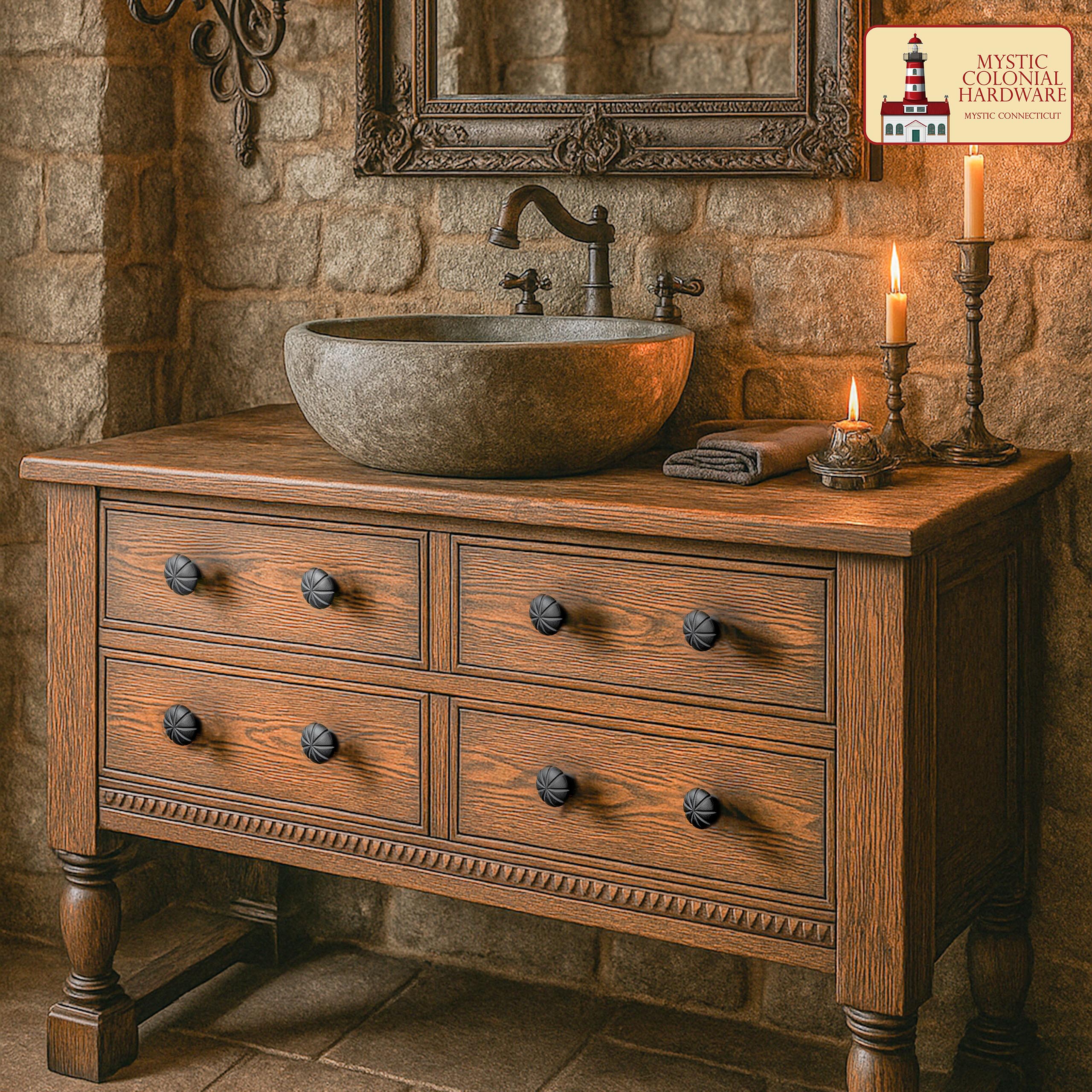 Mystic Colonial Pomello Ferro 4 cm Set 4 Pezzi Rustico