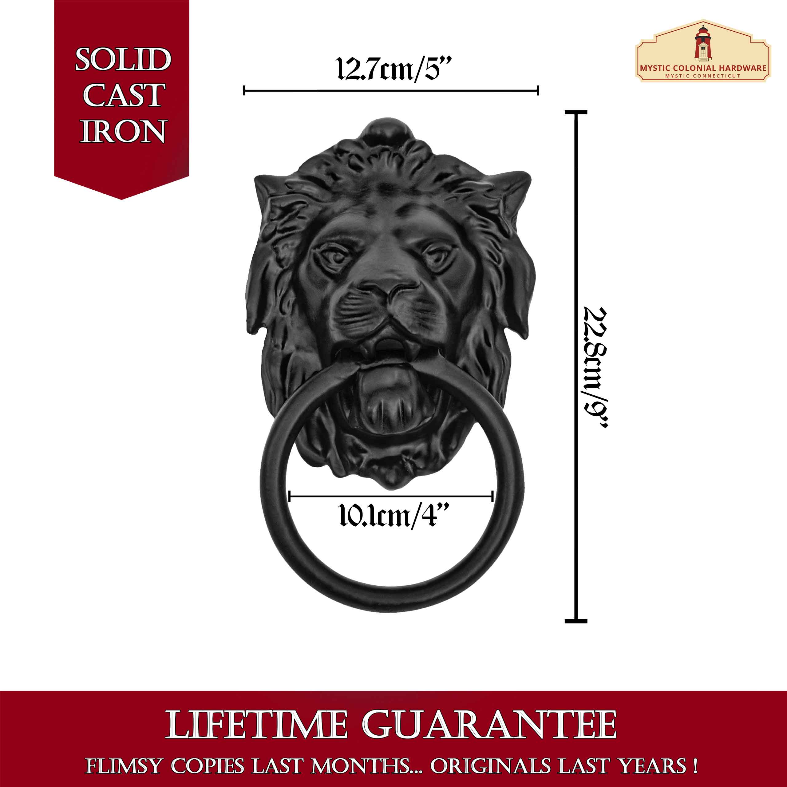 Mystic Colonial Hardware Battente Leone Porta Ferro Battuto