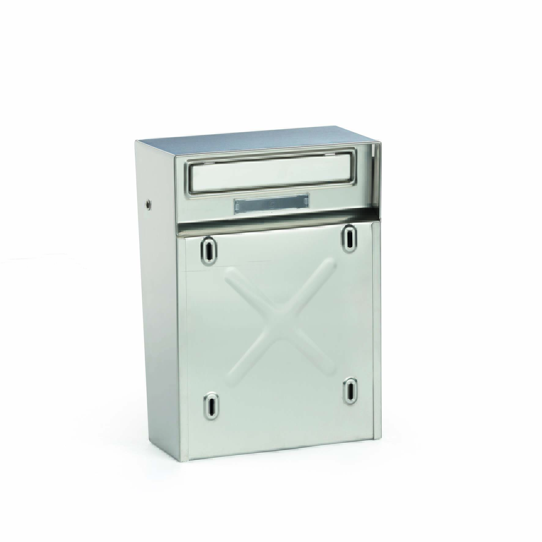 Silmec S09 cassetta postale bifacciale per recinzione inox con ritiro posteriore