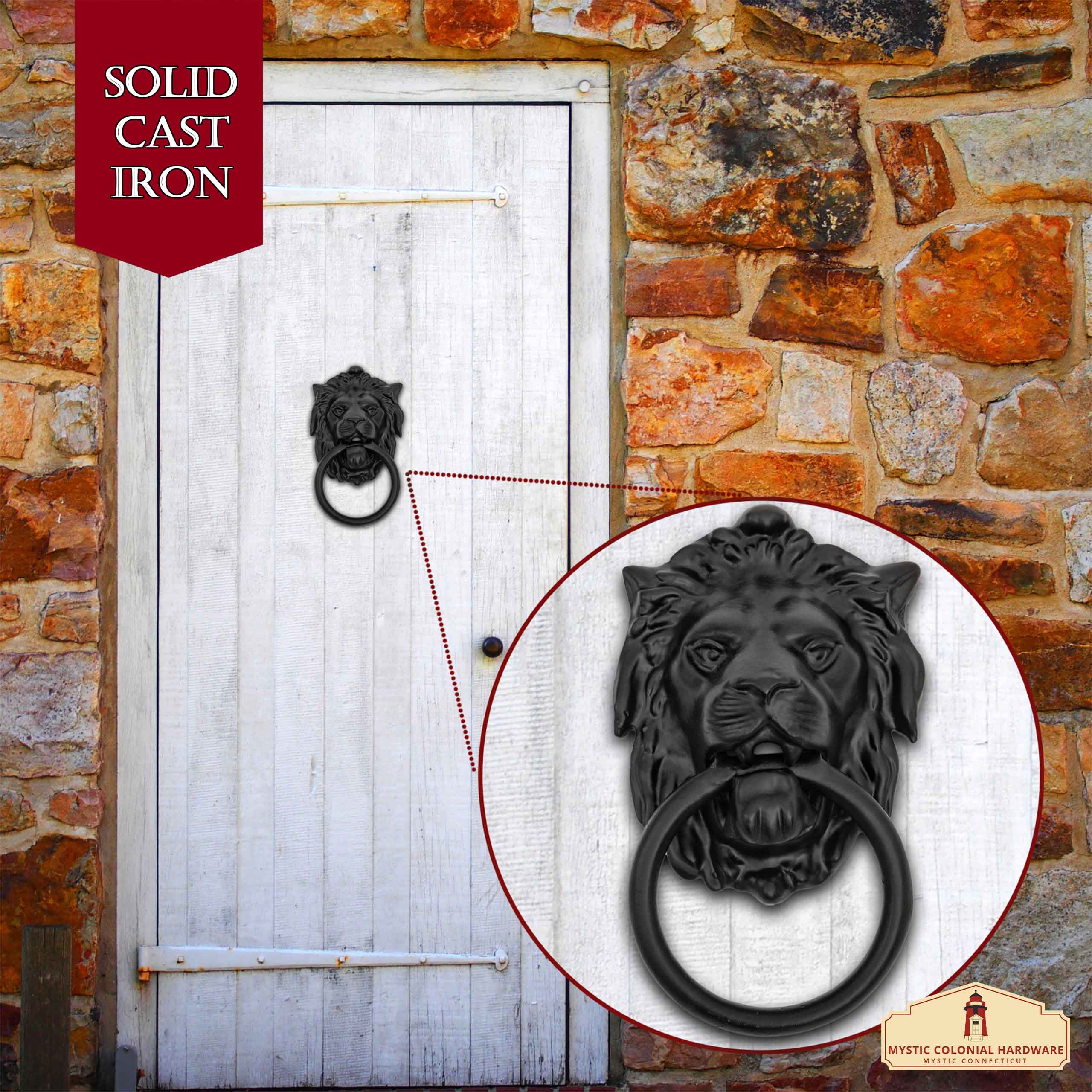Mystic Colonial Hardware Battente Leone Porta Ferro Battuto