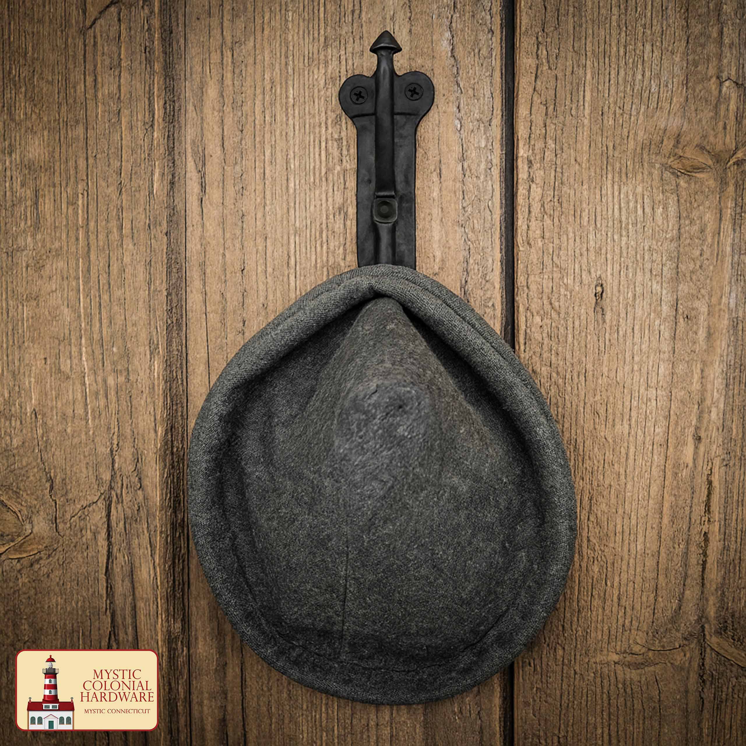 Mystic Colonial Hardware gancio parete vittoriano ferro doppio nero