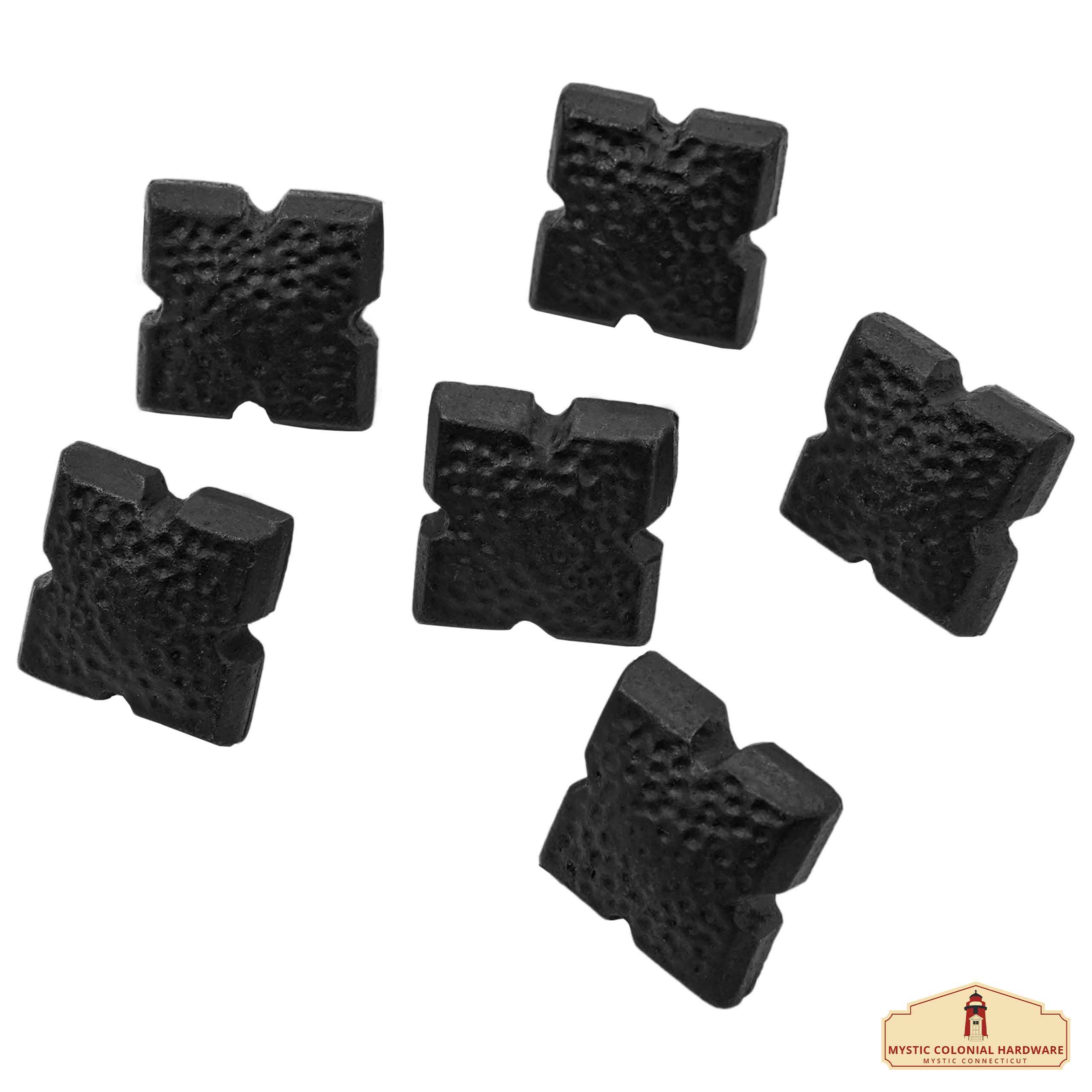 Mystic Colonial Borchie Ferro Battuto 3 cm Set 6 Pezzi Nere