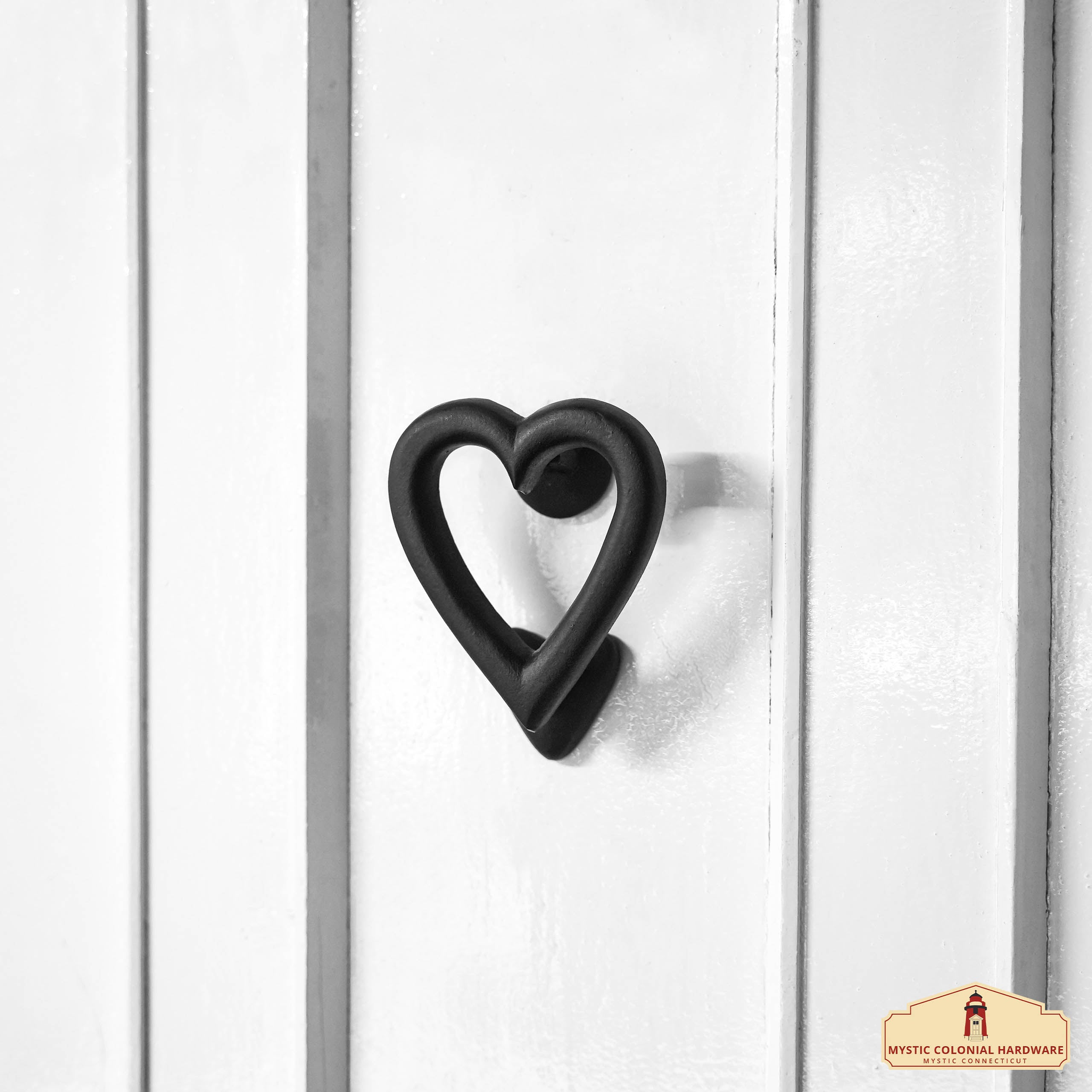 Mystic Colonial Hardware Battente porta cuore ferro battuto nero
