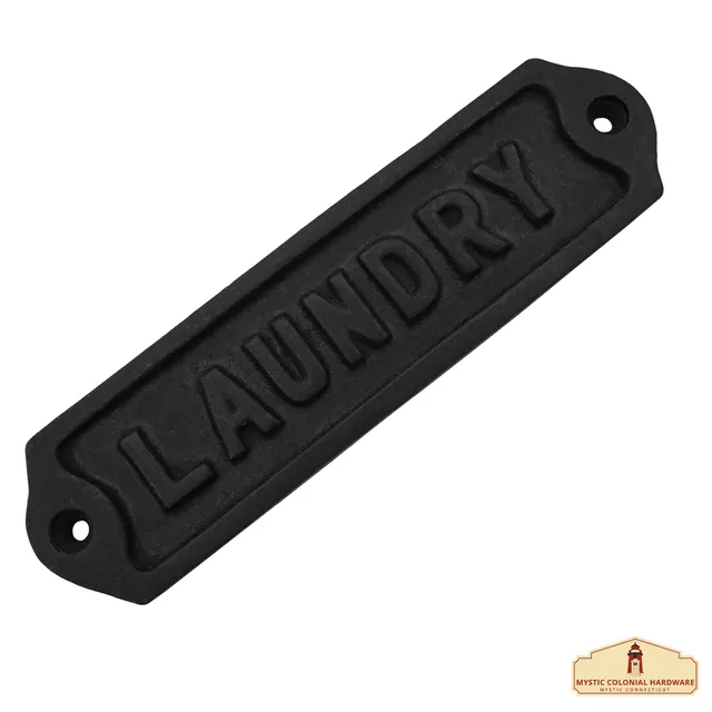 Mystic Colonial Hardware targhetta Laundry ghisa 14,2 cm