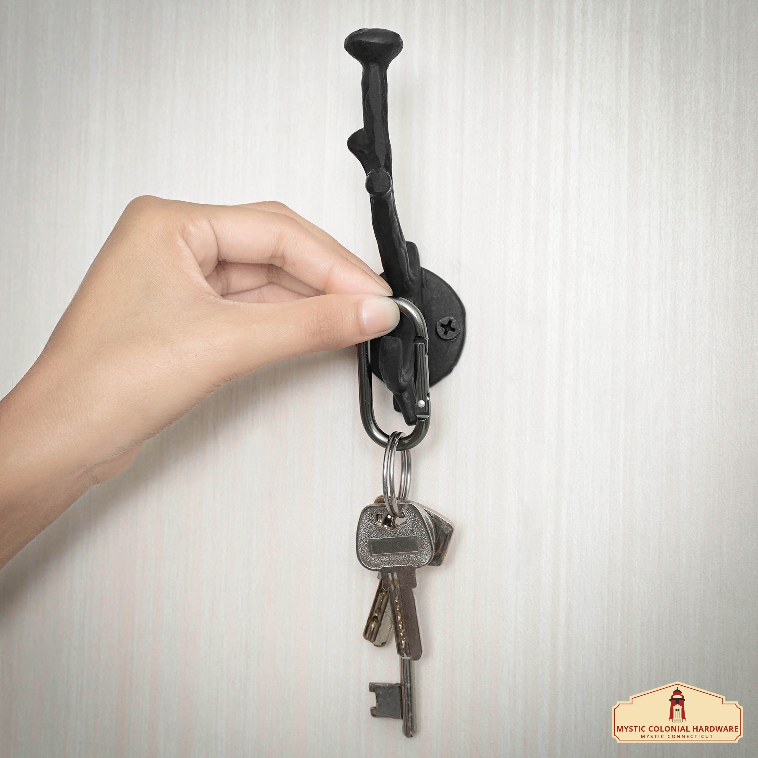 Mystic Colonial Hardware ganci parete ghisa 12x3,8 cm set 2 pezzi