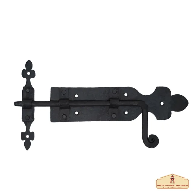 Mystic Colonial Hardware Catenaccio cancello ferro battuto 30 cm nero