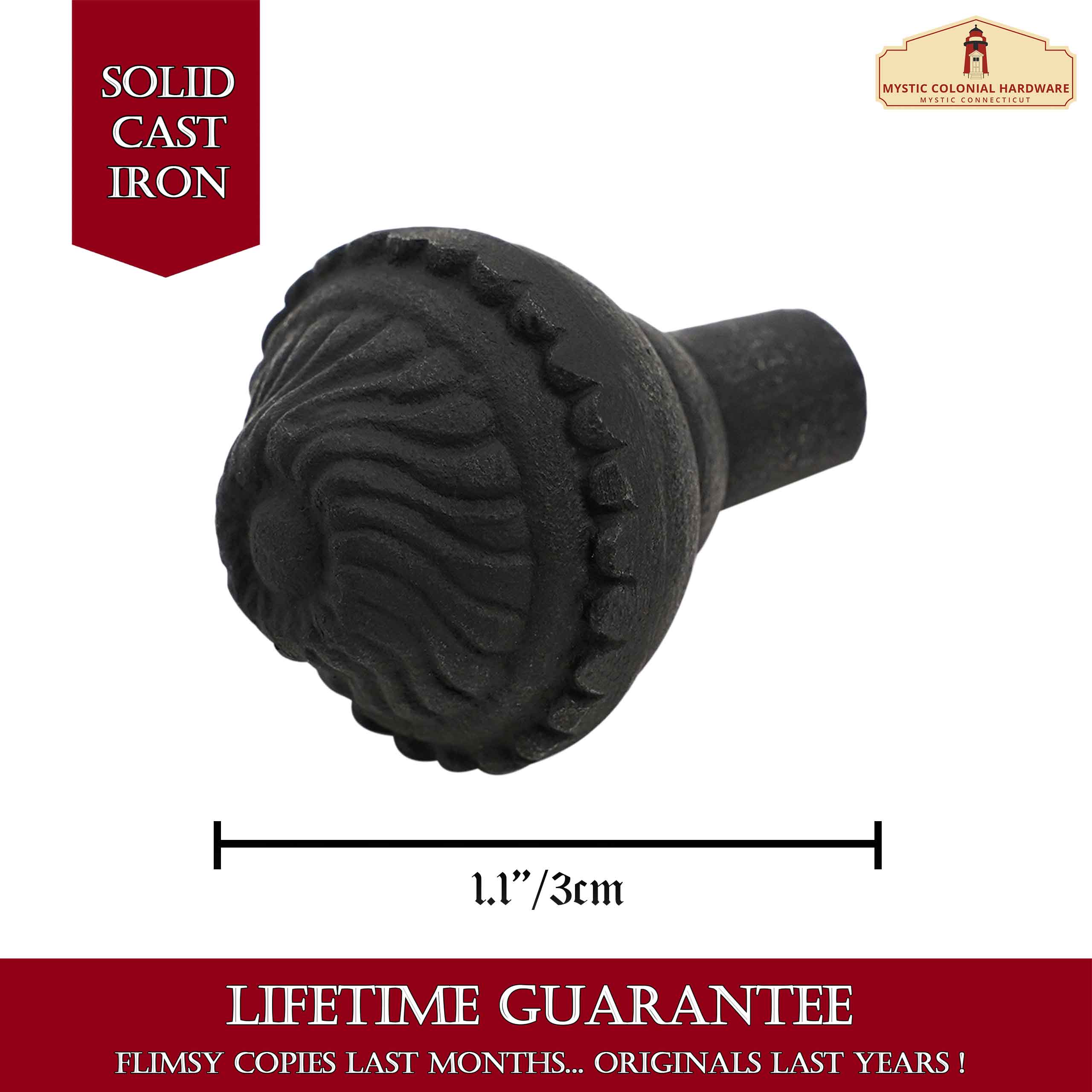 Mystic Colonial Hardware pomelli mobili ferro set 4 pezzi nero