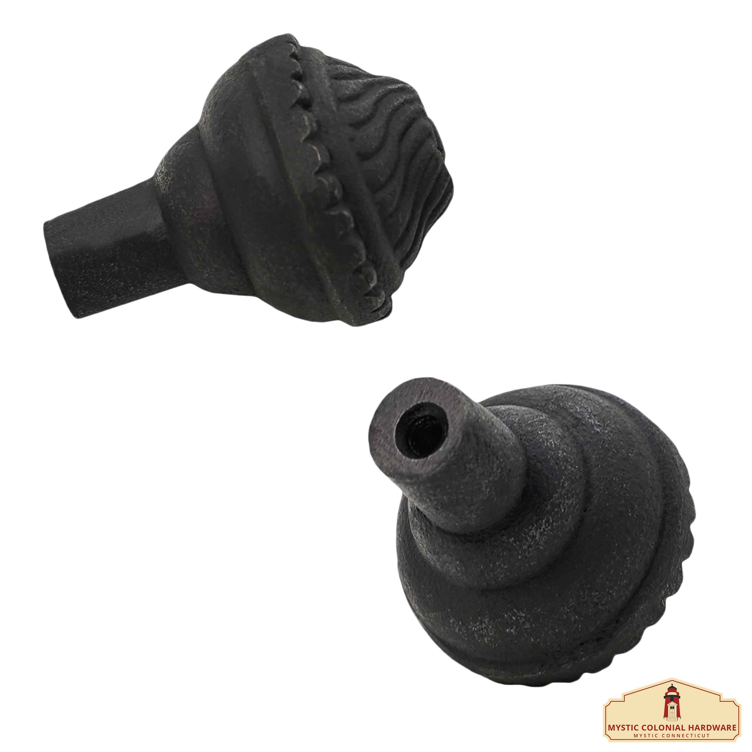 Mystic Colonial Hardware pomelli mobili ferro set 4 pezzi nero