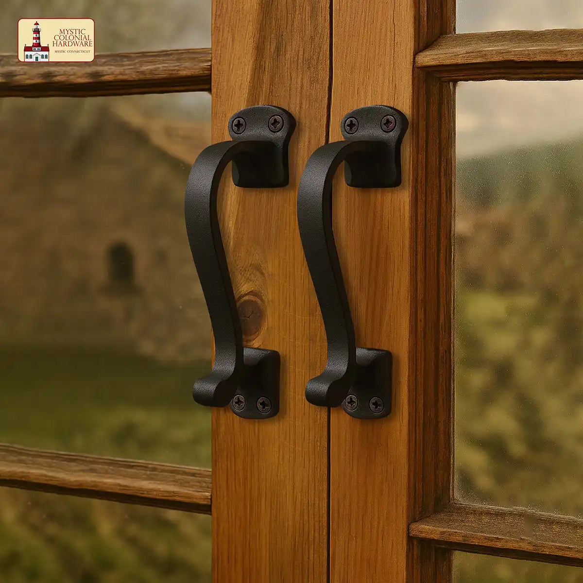 Mystic Colonial Hardware maniglie ghisa intrecciate set 2 pezzi