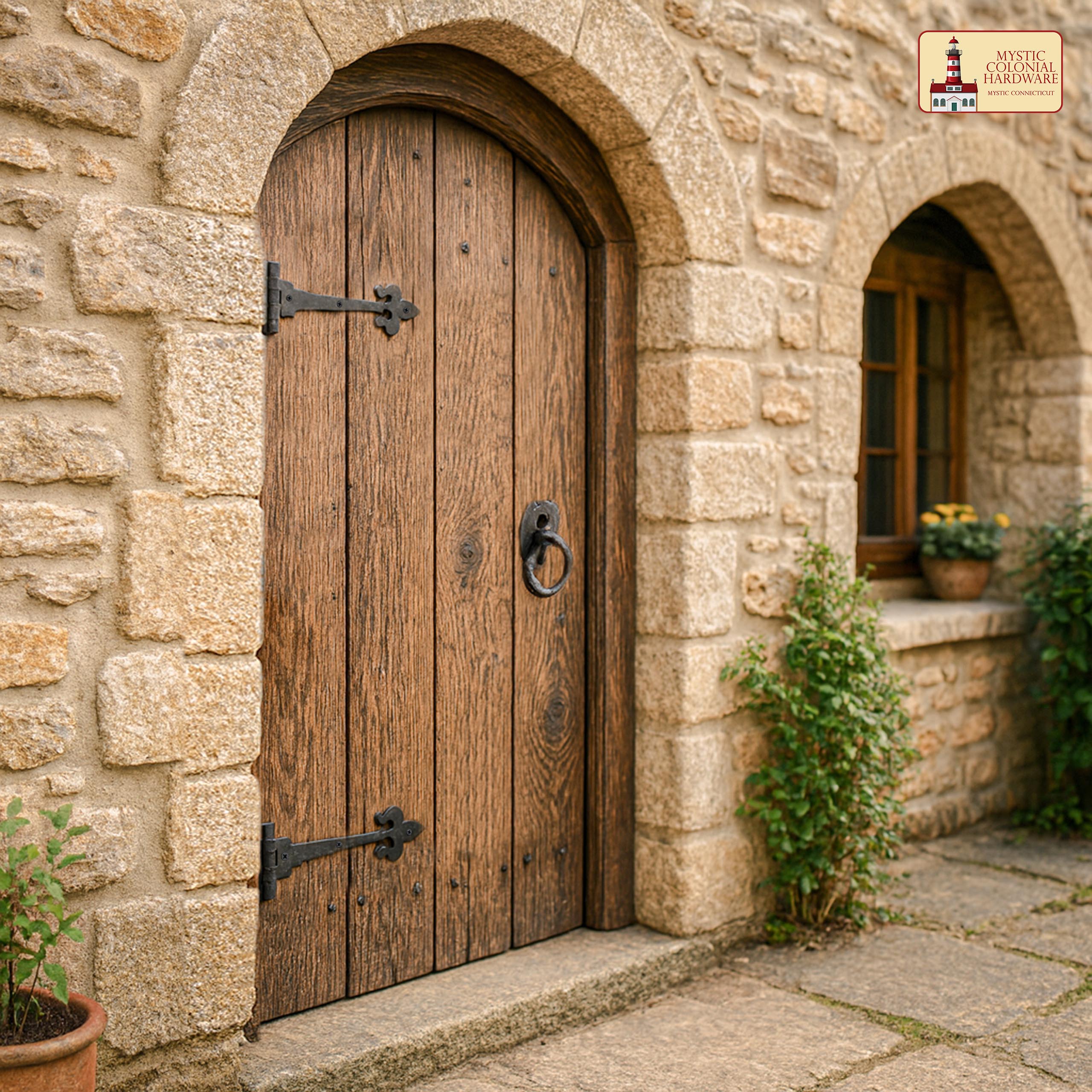 Mystic Colonial cerniera a T ghisa nera porte set 2 pezzi