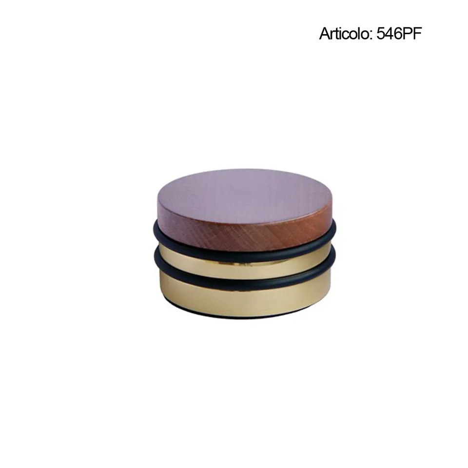 Spinardi 546PF fermaporta ottone legno Ø90 mm