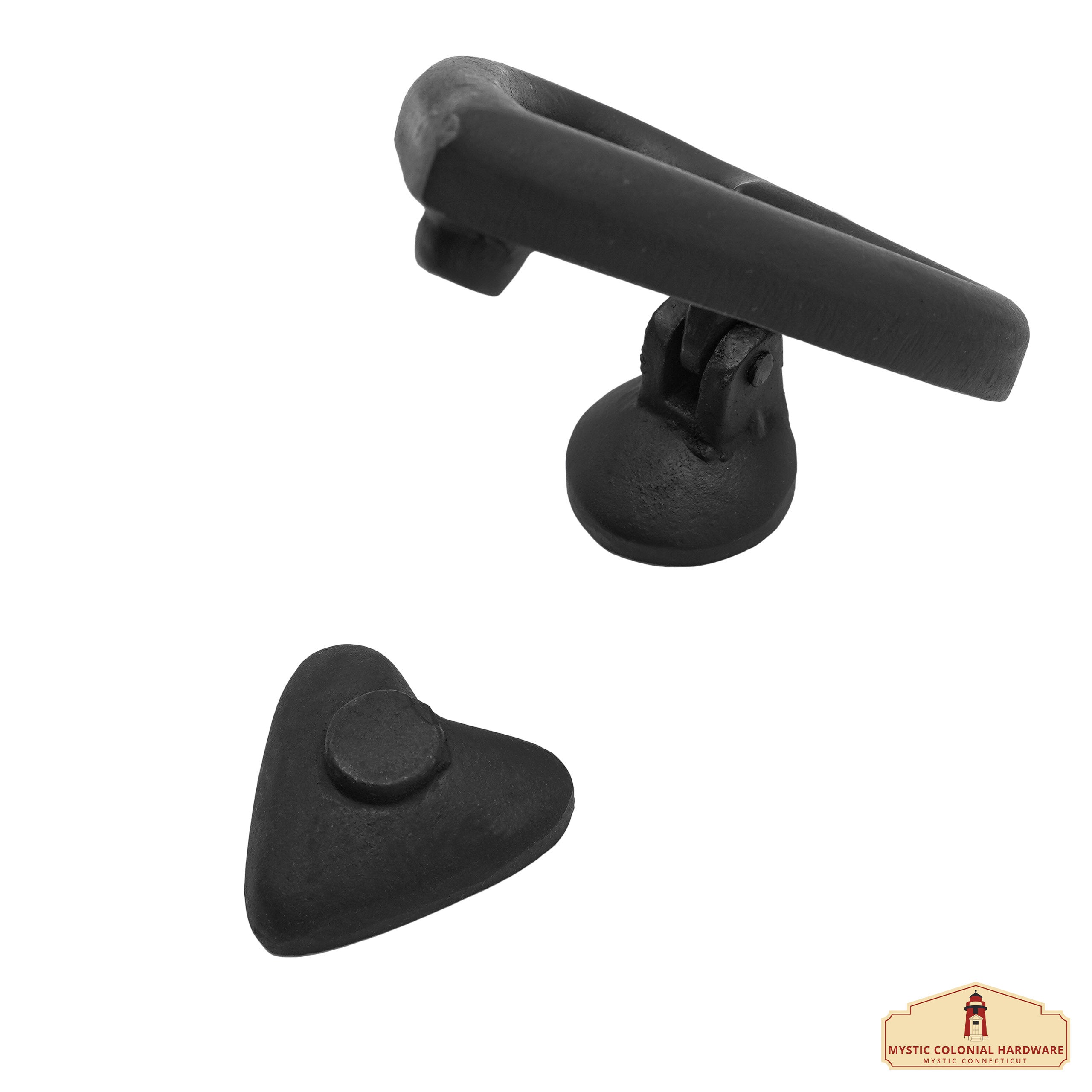 Mystic Colonial Hardware Battente porta cuore ferro battuto nero