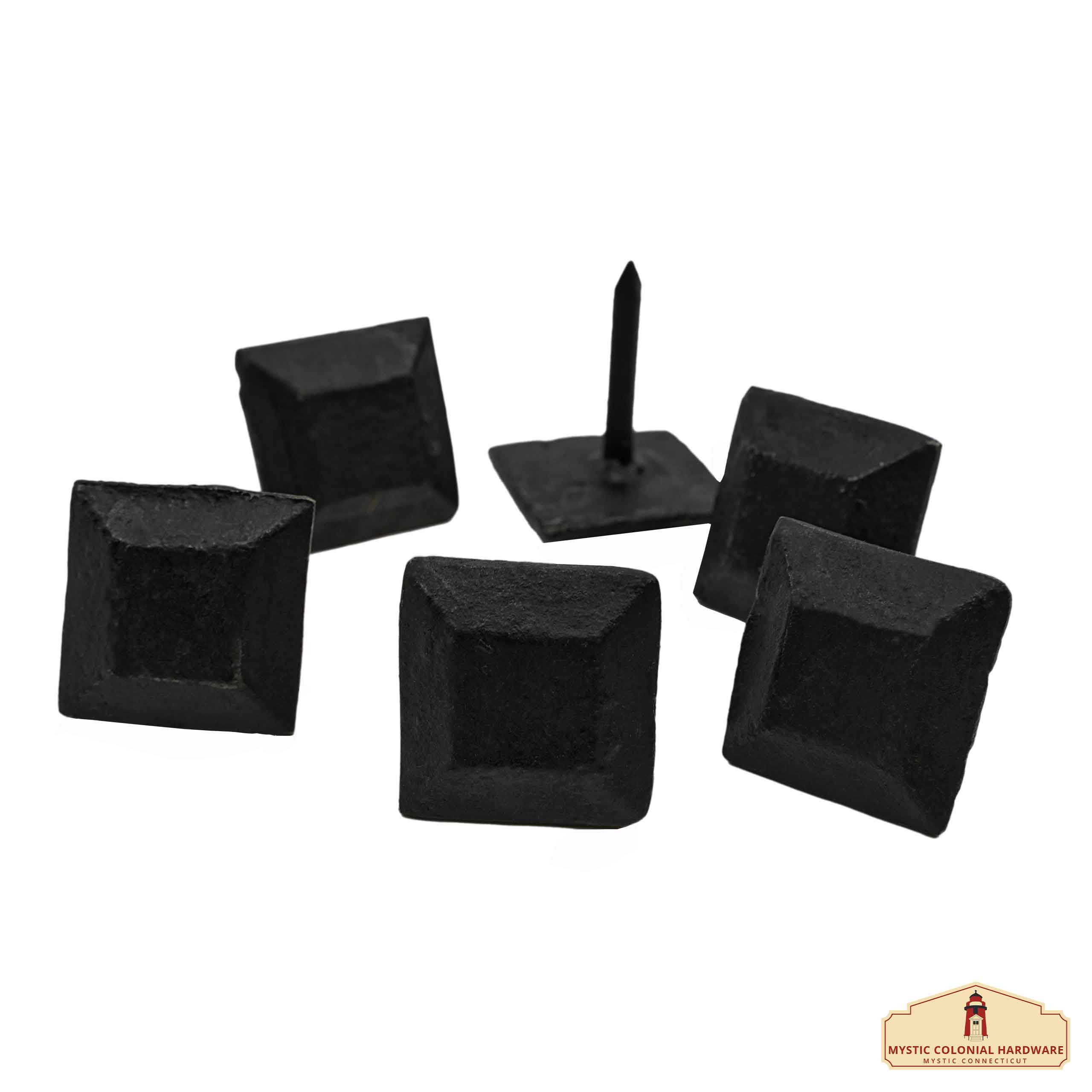 Mystic Colonial Hardware chiodi ferro decorativi neri set 6 pezzi
