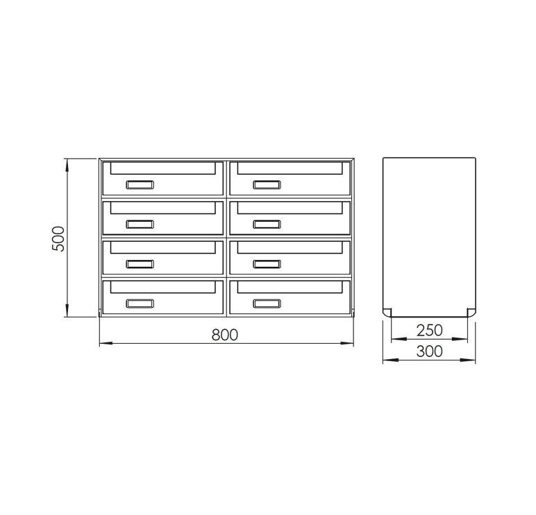 Silmec SC Classic SC6 casellario 8 cassette ritiro posteriore