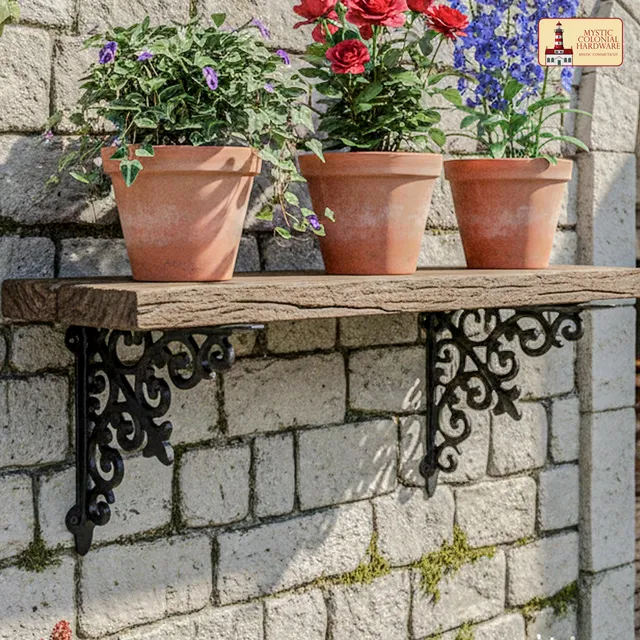 Mystic Colonial Hardware Reggimensola Ferro 20x20 cm Coppia Rustico